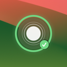 The Bloom button ringed in green with a tick when Claude Code is done